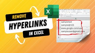 How to Remove Hyperlinks in Excel 🔗