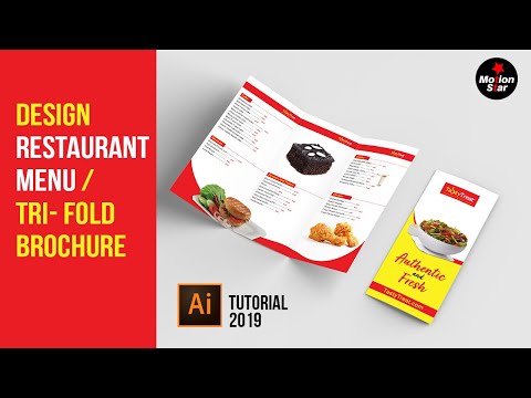 Print Design Tutorial : How To Design Restaurant  Menu/Tri- Fold Brochure in Adobe Illustrator 2019