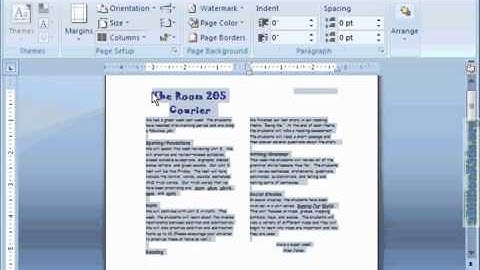 Microsoft Word 2007 - Columns