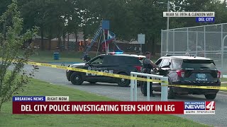 Del city police investigating teen shot in leg