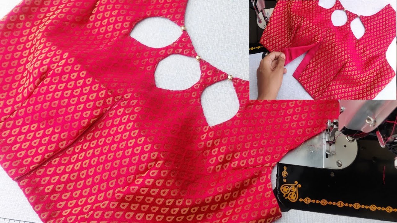 Easy & half open front Blouse Design Cutting and stitching।Front  neck design। My Design Diary