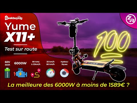 Yume X11+ 2024 - Le test sur route de la plus monstrueuse trottinette électrique de Yume