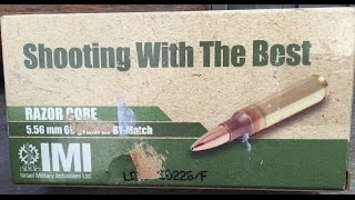 5.56x45mm, 69gr HP BT Match "Razor Core", IMI Ammunition, Velocity Test
