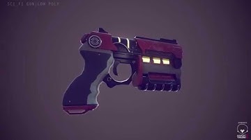 Sci Fi gun_(Low Poly model)