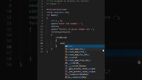 C++ program to print all factors of a number.