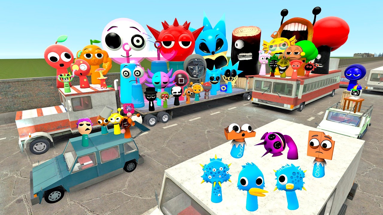 Sprunki Mod Ragdoll Freeway Ragdoll challenge with new Sprunki OC song phases in Garry's ...