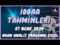 İDDAA TAHMİNLERİ - 7 OCAK SALI 2020 İDDAA ORAN ANALİZ ...
