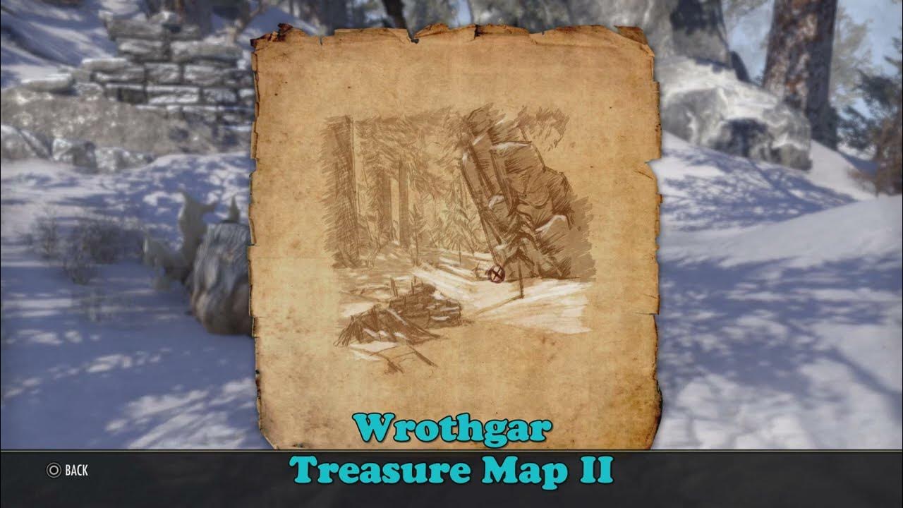 ESO Wrothgar Treasure Map II, Location, The Elder Scrolls Online, Treasure Map 2 YouTube