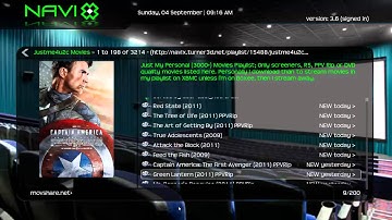 XBMC 10.0 Dharma BETA 2 Transparency skin & Navi-X 3.6 Add-on (DEMO)