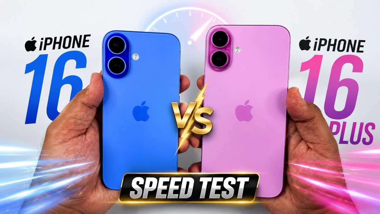 早い者勝ち　iPhone16plus IPHONE 16 VS IPHONE 16PLUS SPEED TEST #viralvideo #comparion - YouTube