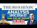 The Hindu Analysis | 26 May 2026 | Daily Newspaper Analysis for UPSC CSE | By Bhanwar Singh