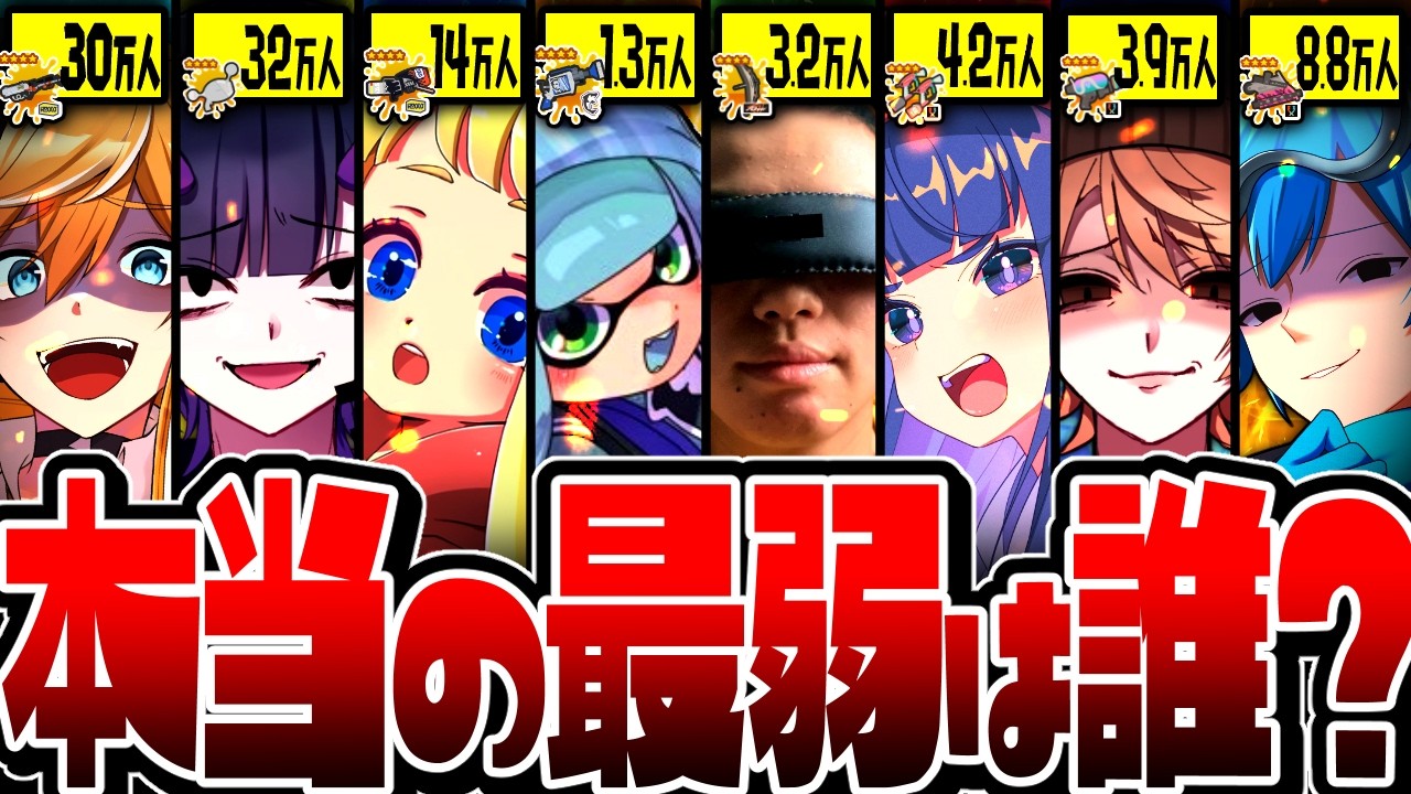 【神回】豪華スプラ実況者8人でイカフロー対抗戦したら別ゲーすぎたww【スプラトゥーン3】