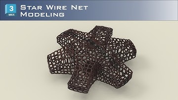 Star wire net decorative modeling | 3ds max tutorial | Hanora 3D