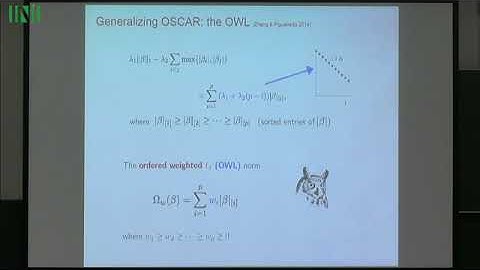 STSW04 | Mrs. Urvashi Oswal | Selection and Clustering of Correlated variables using OWL/GrOWL
