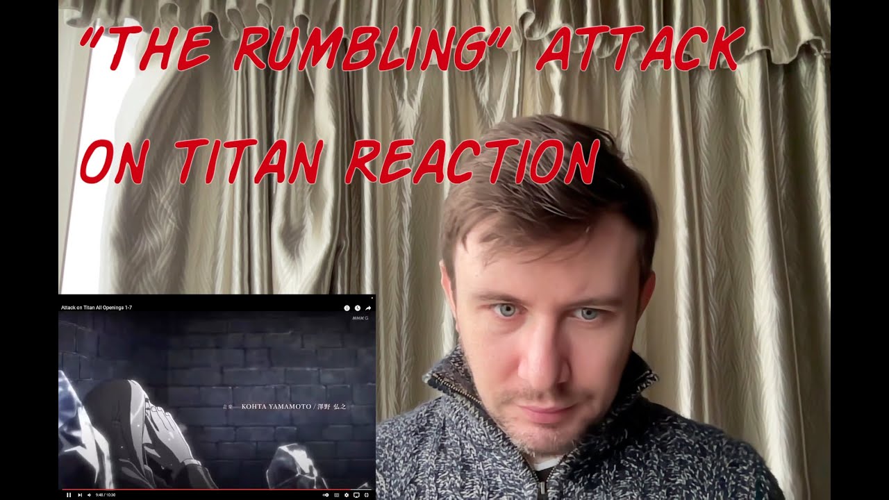 Reacting to the banger that is the rumbling attack on titan opener