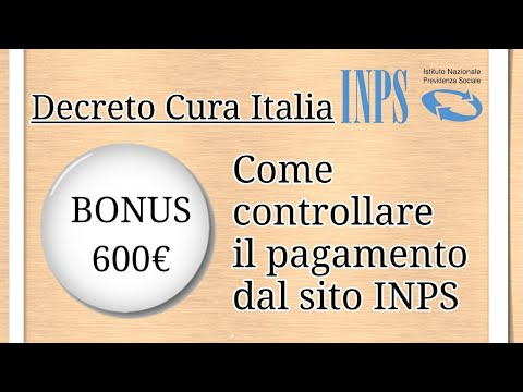 BONUS 600 EURO INPS: ECCO Come controllare la data di pagamento!