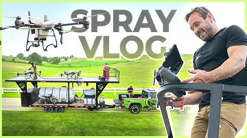 Spraying 25 Acres with T50 Drones: Setup, Flight, & Fuel Mishap!