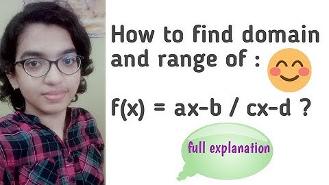 Find domain and range of f(x) = ax-b / cx-d