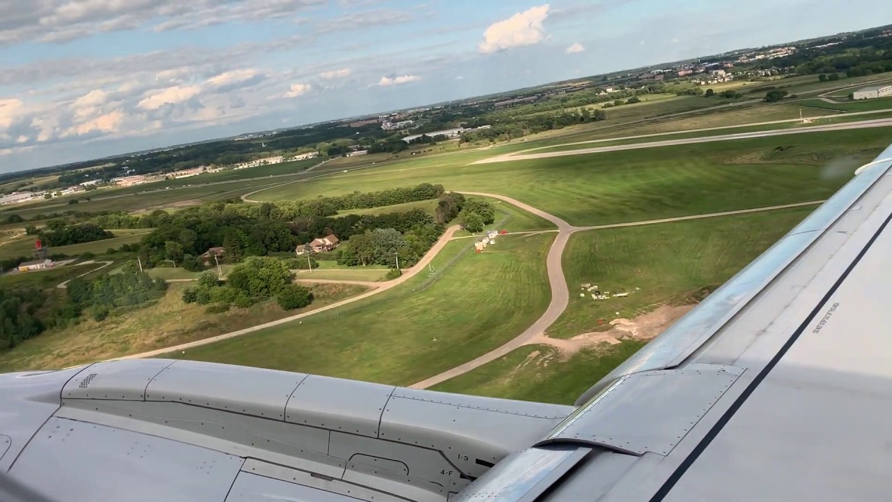 Takeoff from Madison (MSN) airport, onboard American Airlines YouTube