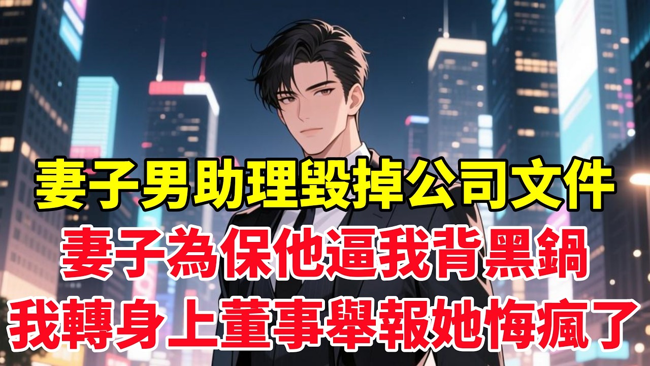 妻子男助理毀掉公司文件，妻子為保他逼我背黑鍋，我轉身上董事舉報她悔瘋了！#小说推荐 #一口气看完