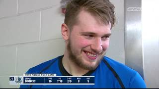 Luka Doncic: Dirk Nowitzki is Amazing | New York Knicks Post Game