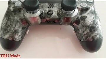 Playstation 4 / PS4 Skull Edition Controller By TRU Modz -  Led + Custom Scuf Mod included