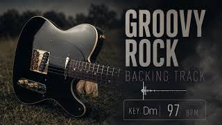 Groovy Rock Guitar Backing Track Jam in Dm | 97BPM