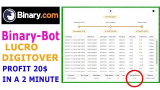 LUCRO  DIGITOVER Binary Bot | Binary.com | Binary Option Strategy | PROFIT 20$ IN 6 2 MINUTE Profile