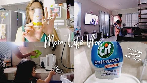 MOM LIFE VLOG: DAY IN THE LIFE OF A MOM OF 2 | BATHROOM CLEAN | PREVENT ACID REFLUX | MAICA LAUSIN