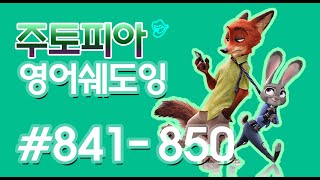 [영어쉐도잉]10회씩 10문장/  주토피아 #841-850