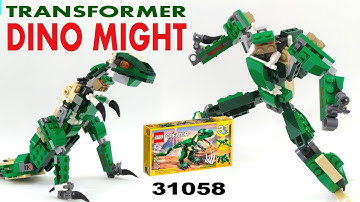 Tutorial: Lego Creator 31058 (Mighty Dinosaurs) Alternate Design Transformer Dinosaur