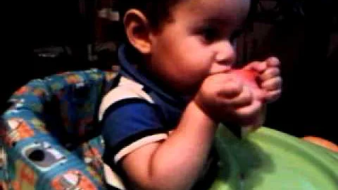 Jaybriel and his watermelon