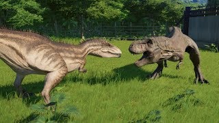 Carcharodontosaurus(Modified) VS T-Rex, I-Rex, Indoraptor, Giganoto...