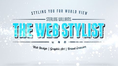 THE WEB STYLIST new funky animated 3D intro