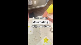 A Fine Motor Journal Idea for Your Home School Lessons  Qtip Dot Stars