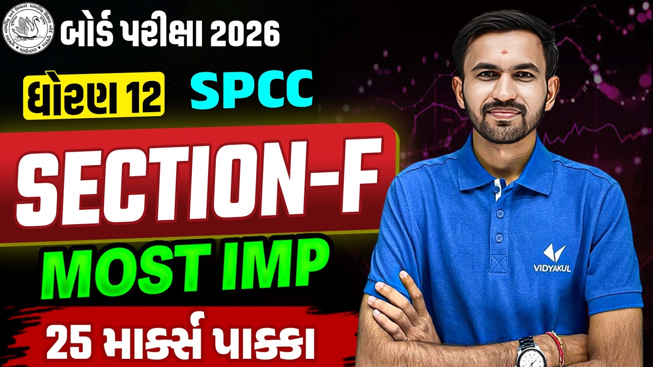 Std 12 SPCC Section-F 📝| Board Exam Top Most IMP Questions ✔️| Score Full Marks💯