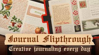 Journal Flipthrough: What creative journaling every day looks like
