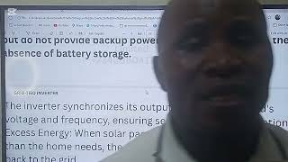 THE IMPORTANCE AND TYPES OF GRID -TIED INVERTER SYSTEM 