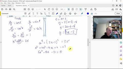 Parametric - Hyperbola, Domain, intersection - 15F