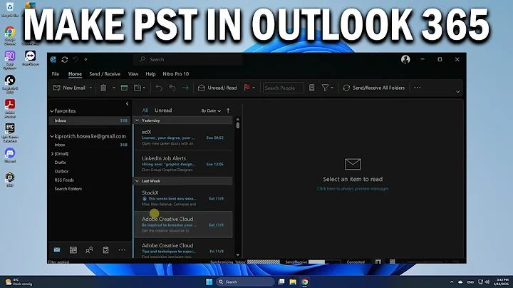 How To Create a PST file in Outlook 365  - Easy Fix