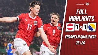 Austria vs Bosnia 1-1 - Highlights & Goals - World Cup Qualifiers 2026