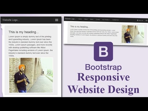 Responsive Website Template Design In Bootstrap With Easy Steps. (Hindi/Urdu)