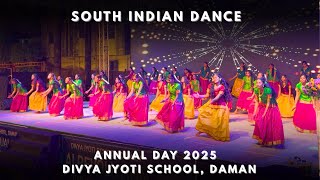 South Indian Dance Performance - Annual Day 2025 Divya Jyoti School Daman