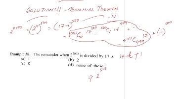 Solutions Binomial Theorem 4 NOTES, ISS, IIT JEE, MAIN ADVANCED, coaching, mock test, study material