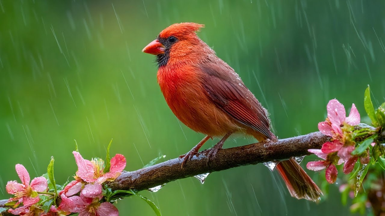 🍃Nature’s Lullaby: Rainy Piano & Bird - Relaxing Music for Deep Sleep & Stress Relief 🎹🌸🕊️