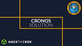 CRONOS 🟠 | HackTheBox - Solution