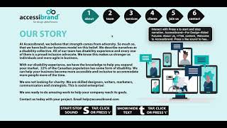 Accessibrand Talking Website About Page Using Screen Reader Assistive Technology