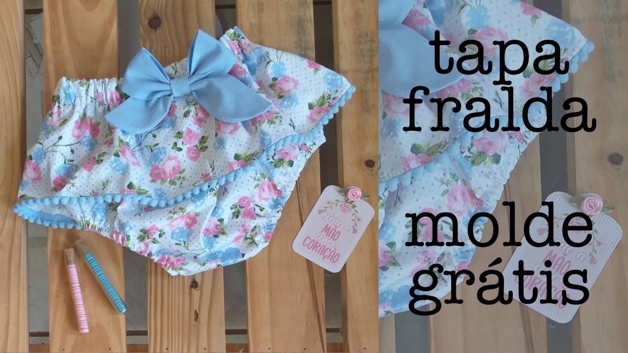 Tapa fralda - molde grátis