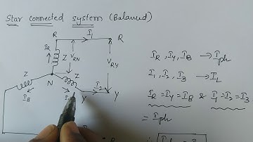 Relationship of Line and Phase Voltages and Currents in Star Connected System in Telugu