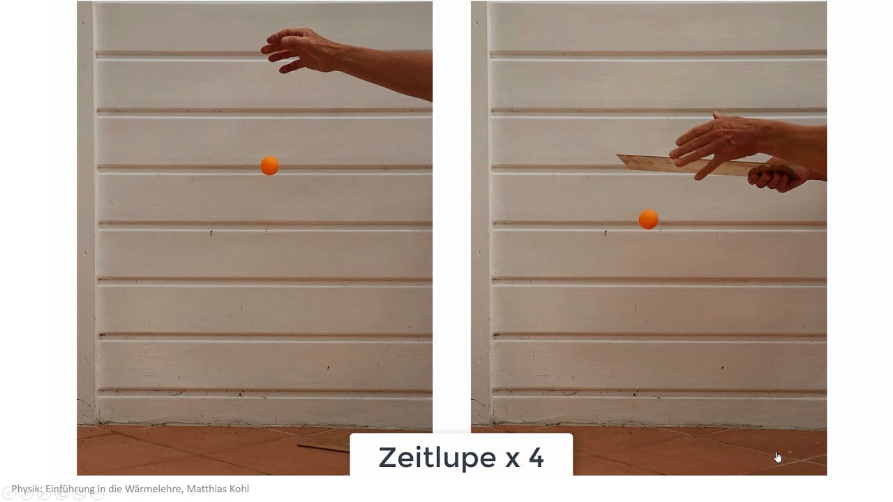Wärmelehre Experiment: kinetische Gastheorie & Stöße eines Tischtennisballs
